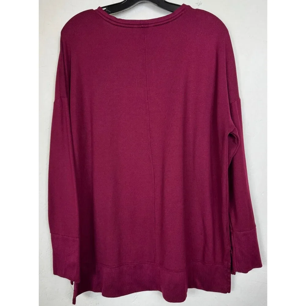 Time And Tru Red Long Sleeve Sweater Women's Large